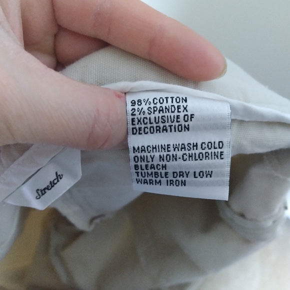 Talbots Vintage 90s Stretch Tan Pull On Capri Cropped Khaki Pants Size 4 - Picture 9 of 10